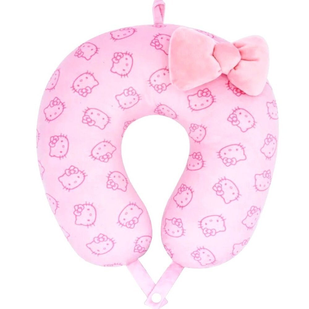𝅺Ful Hello Kitty Sanrio Pink Bow Travel Pillow